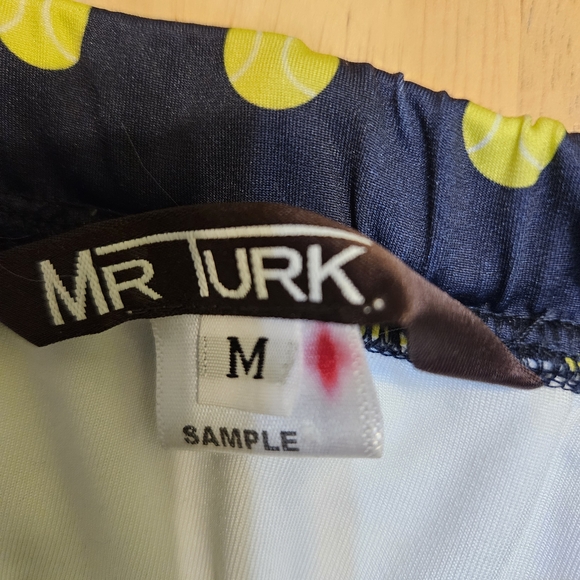 NEW Mr. Turk Sorrento Swim Trunk Tennis Polka Dot Navy Yellow Size Medium / 32 - Picture 4 of 12